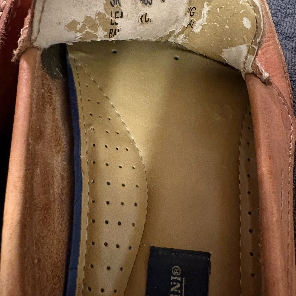 Giorgio Brutini Men's Leather Slip-On Loafers in Light Brown‎ Size 10.5